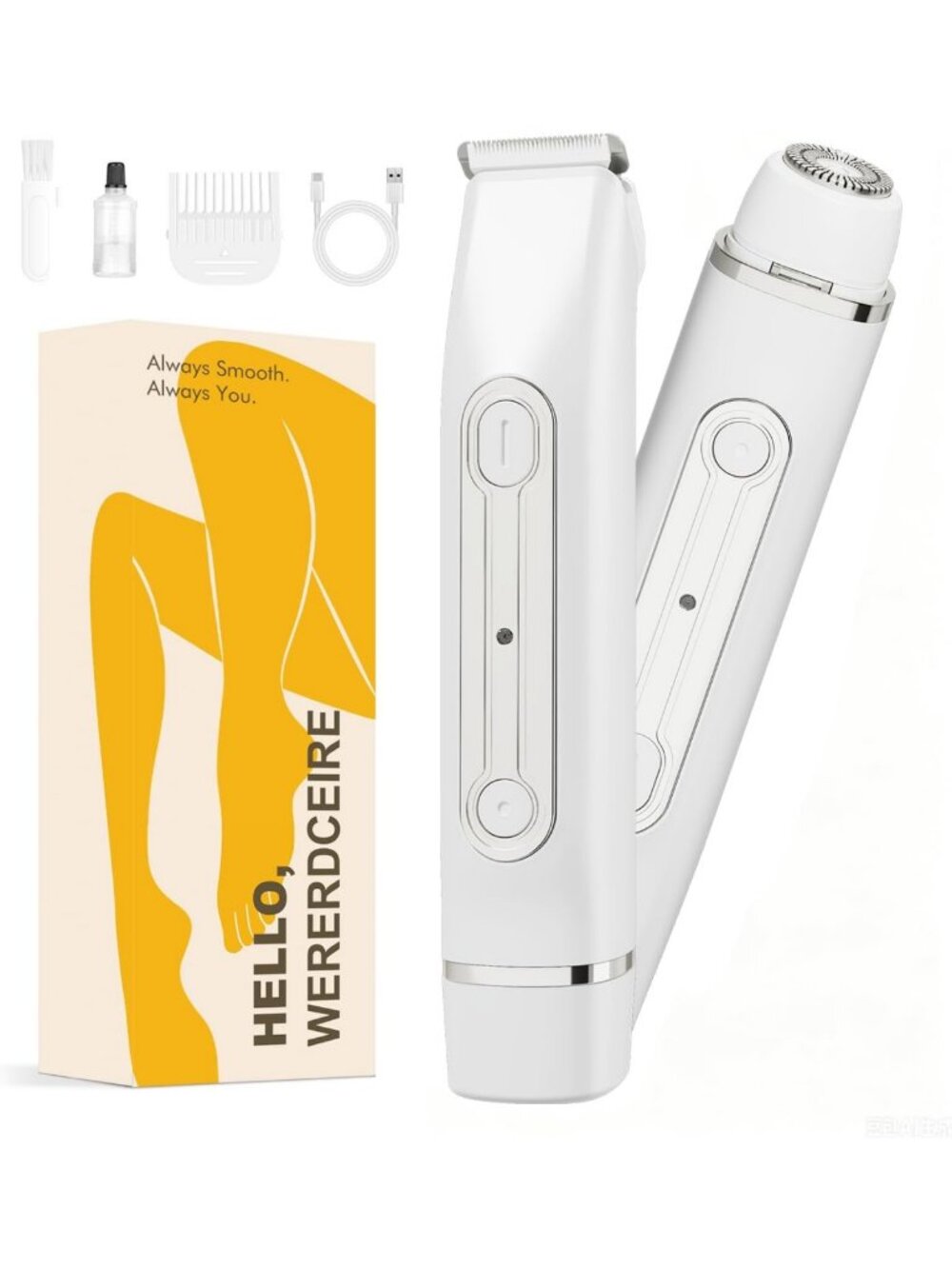 Waterproof Dual-Head Bikini Trimmer for Women | Electric Hair Removal Razor